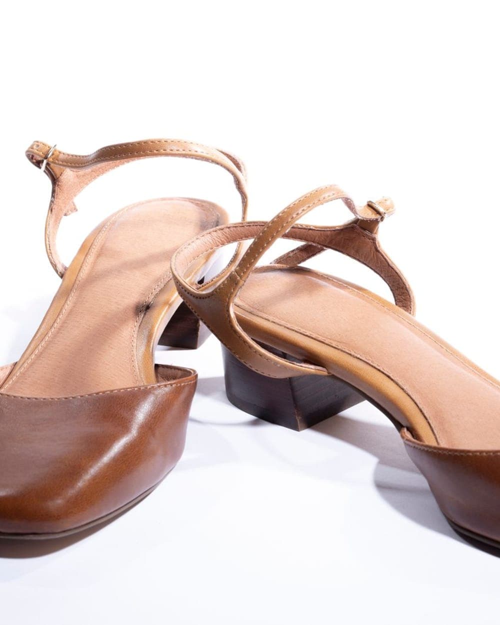 A pair of strap sandals
